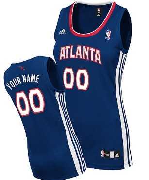 Women's Customized Atlanta Hawks Blue Jersey